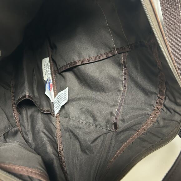 Vintage LL Bean Ameribag Leather Brown Healthy Back Crossbody Sling Bag Backpack - Picture 5 of 11